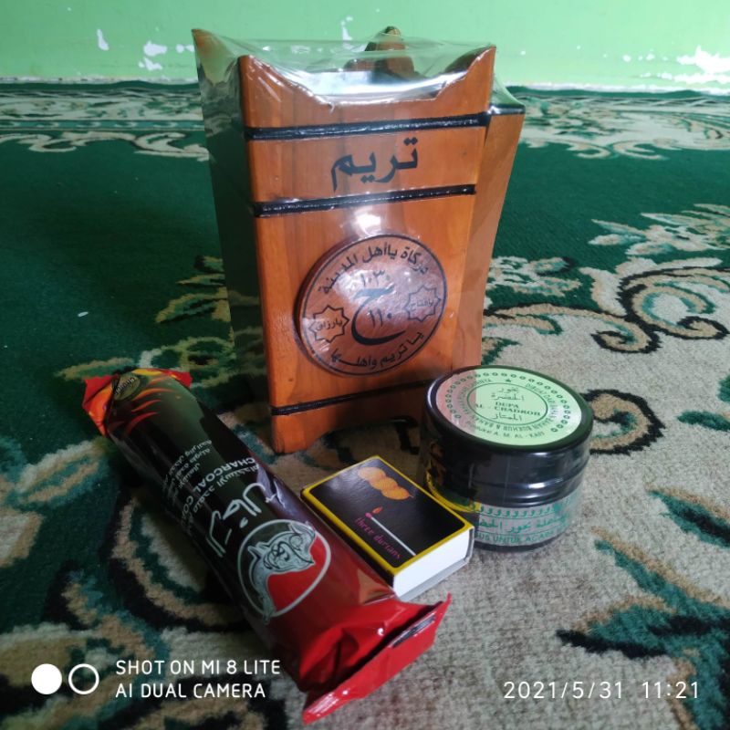 Incense Buhur Bukhur Buchur Al Maghribi Lengkap Bara Dan Tempat Pembakaran Mabhara Premium Jati Top