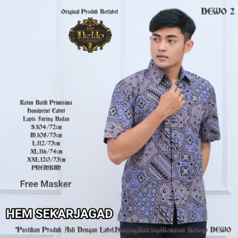 Kemeja Batik Slimfit Warna Ungu Lengan Panjang/Pendek Batik Pria Slimfit Terbaru Batik Slimfit Ungu