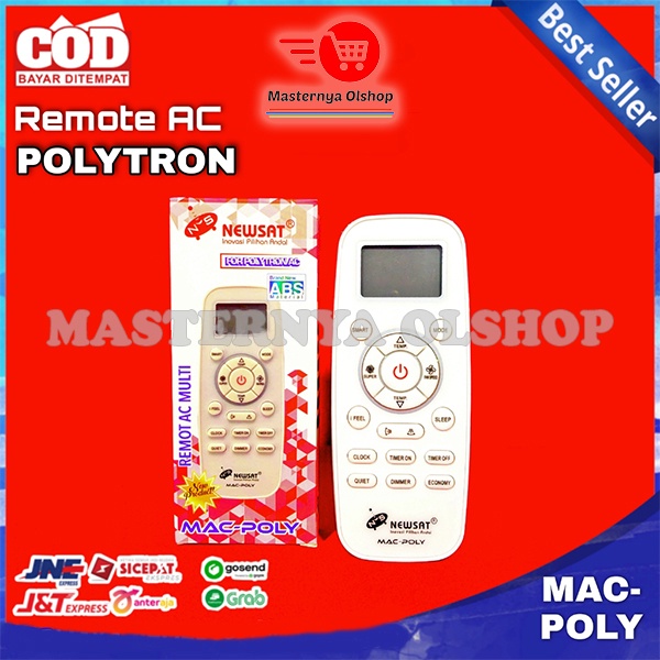 REMOTE AC POLYTRON ORI NEWSAT MAC-POLY MULTI REMOT AIR CONDITIONER SNI