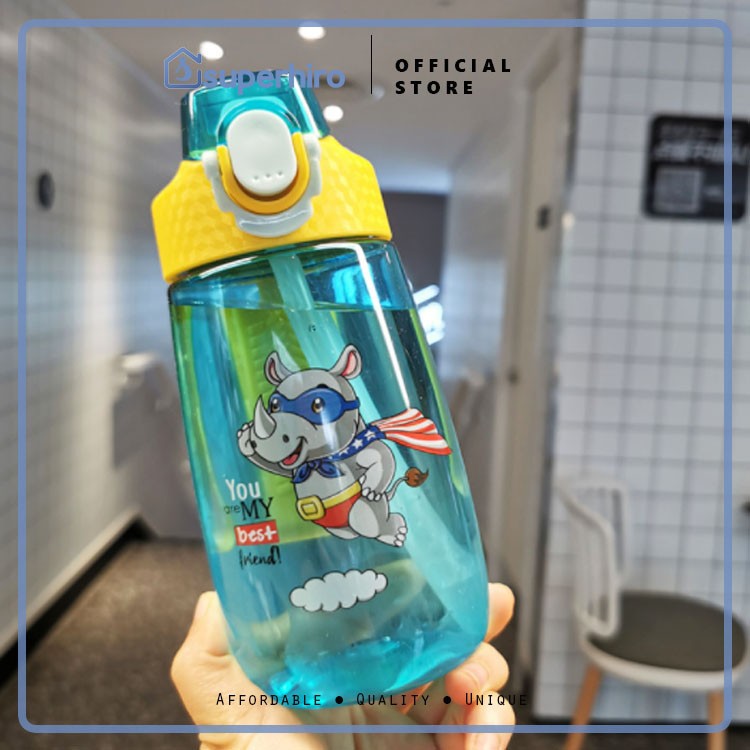 Botol Air Minum Anak Sedotan Motif Lucu Karakter Baby Kids Bottle