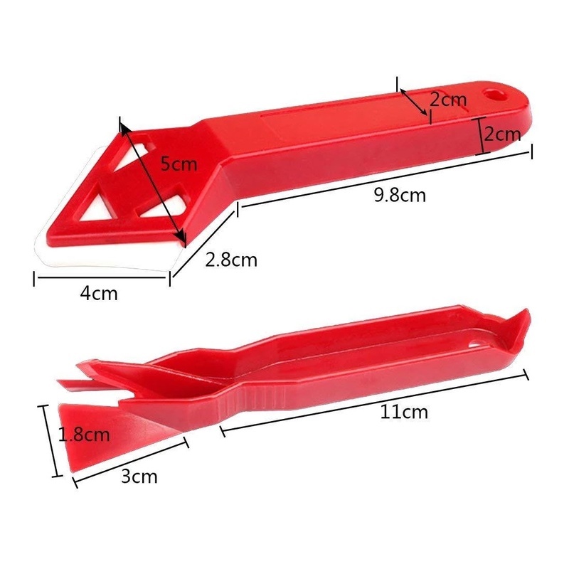 2Pcs/Set Caulk Tools Kit /Silicone Sealant Remover Shovel /Glass Cement Caulking Scraper for Any Edge Angle Joint