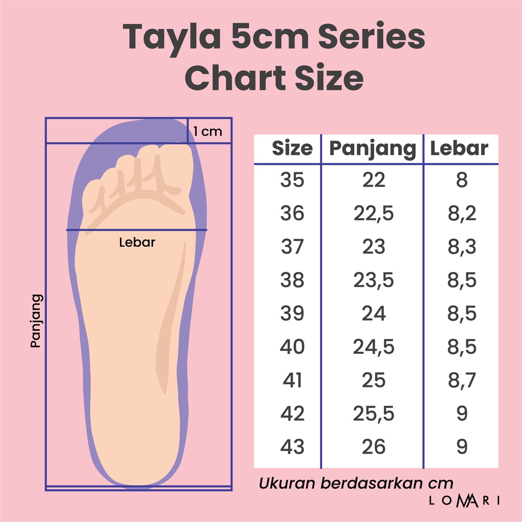 TAYLA SERIES LOMARI 5CM - Sandal Heels Wanita