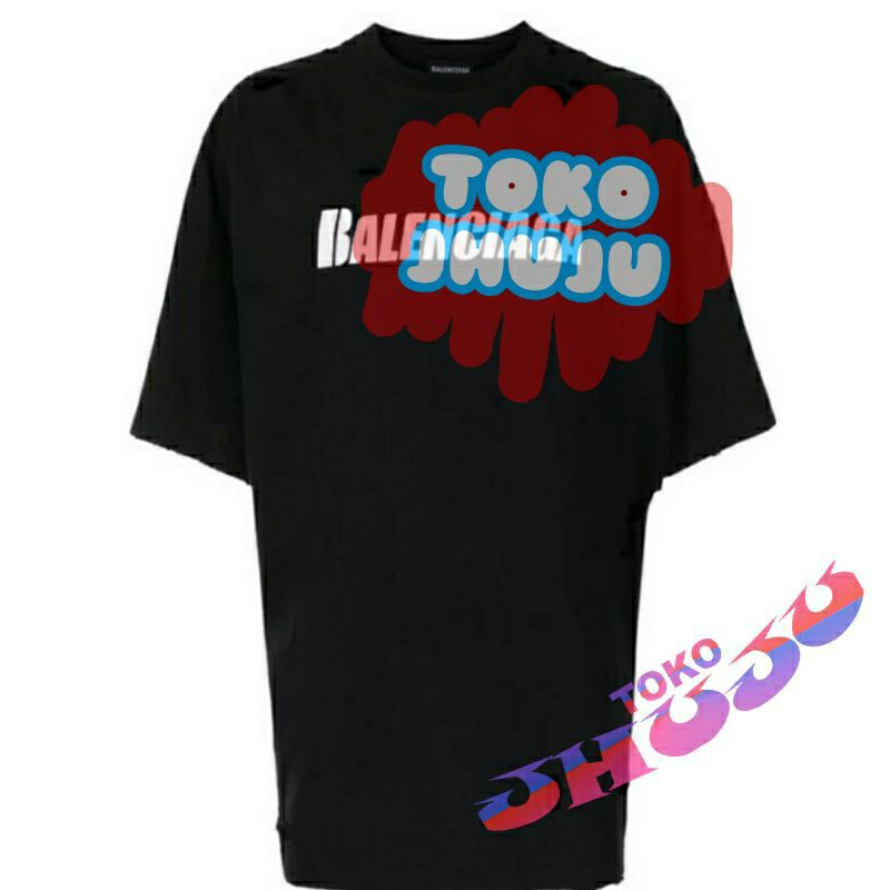 Baju T shirt Kpop Jay  Ni-Ki  style Bblenciiaga besar depan B putus sablon polyflex