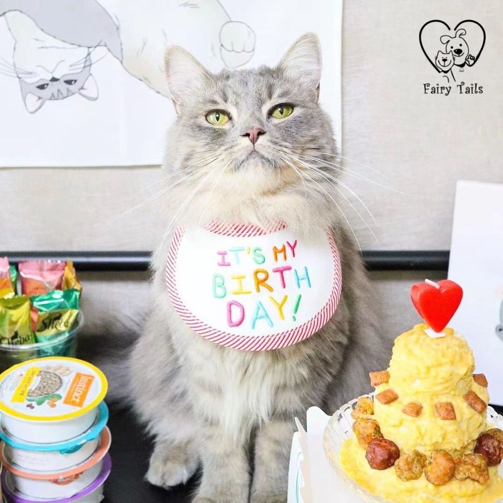 Bib / Slabber Kain Pesta Ulang Tahun Ultah Untuk Anjing dan Kucing / Bib for Birthday Party Pet Dog and Cat