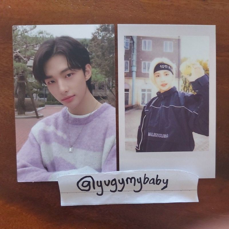 Photocard PC Hyunjin Stray Kids Double Side GoLive Polaroid