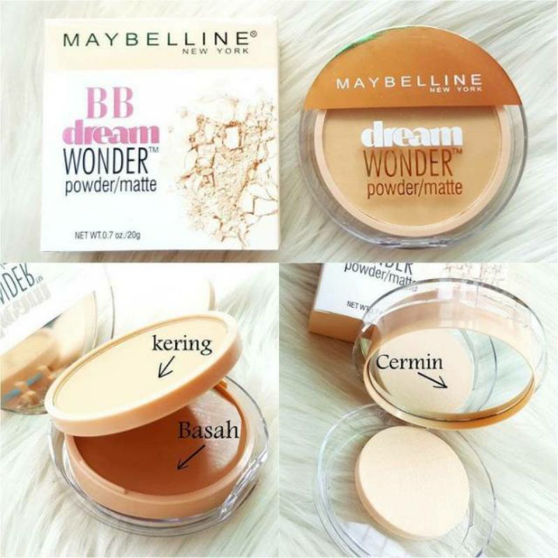 BEDAK MAYBELLINE DREAM WONDER KEMASAN COKLAT 2IN1