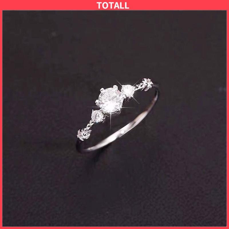 COD 925 Sterling Silver Ring Cincin Jari Telunjuk Pembukaan Cincin Angin Dingin yang Dapat Disesuaikan-Totall