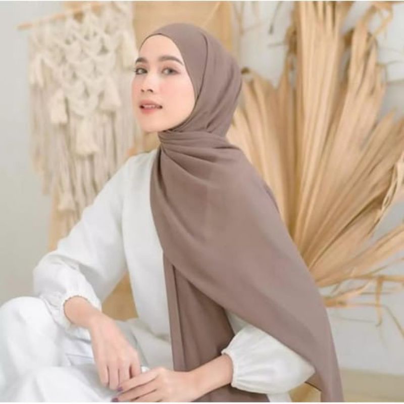 Baju gamis wanita terbaru model pesta kekinian ceruty polos mayara Size M L XL XXL busui syar'-Ps choco