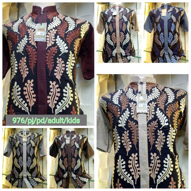 Grosir Termurah Baju Koko Batik Full Bordir Timbul Branded Muslim Madani