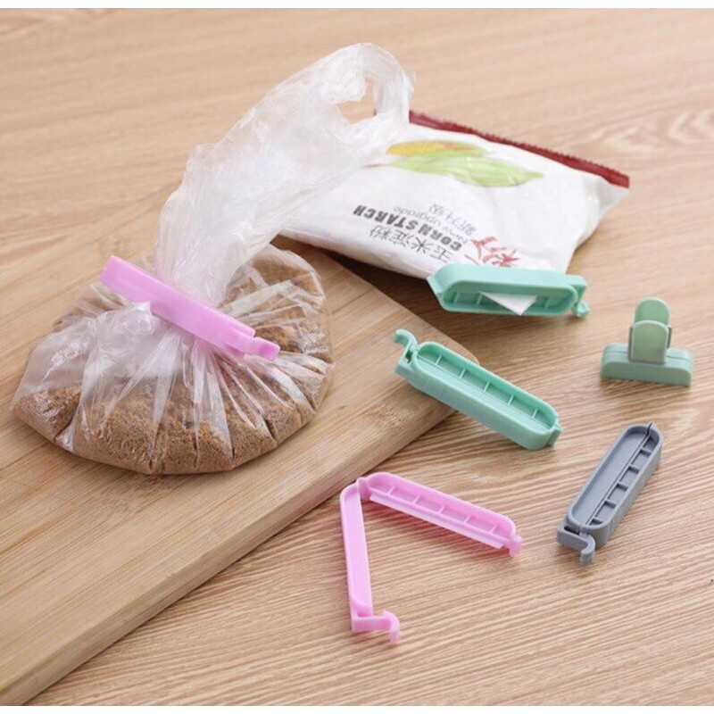 1 Set (12pc) Klip Penutup Plastik Makanan/ Penjepit Snack / Sealer