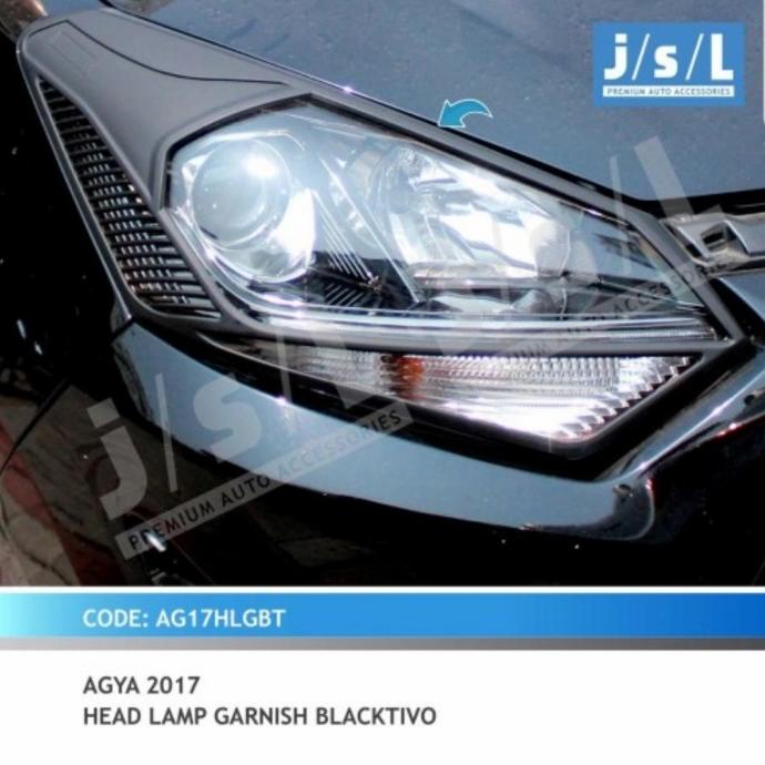 Aksesoris Eksterior Mobil Garnish Depan All New Agya Ayla List Lampu Depan Hitam Doff 2017 2020 Rekomendasi Produk Baru