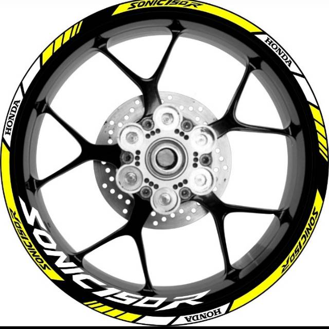 Wheel rim sticker stiker velg motor honda sonic 150R utk ring 17 pnp velg standart bawaan pabrik