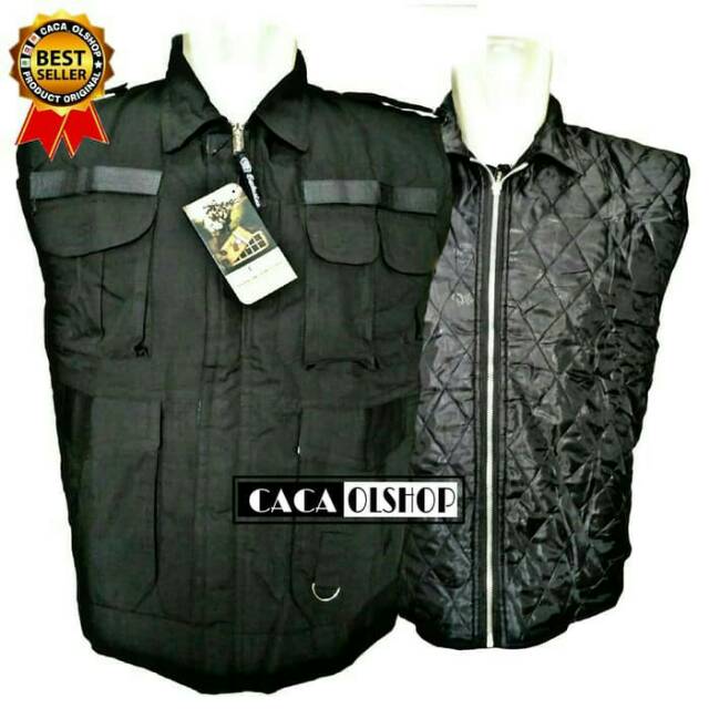 Jaket Rompi Ripstok Hitam Bolak Balik Merk AR Exclusive