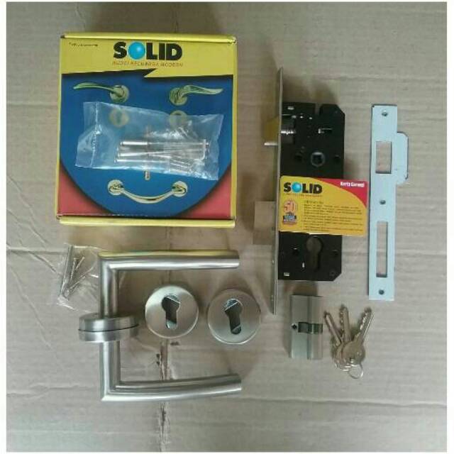 Kunci pintu Solid komplit HRE 61.44 +Body dan anak kunci Solid