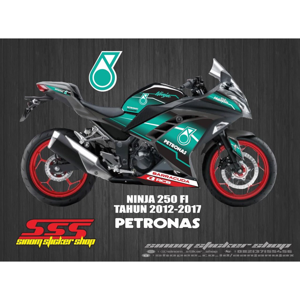Striping Decal Variasi Ninja 250 FI Petronas