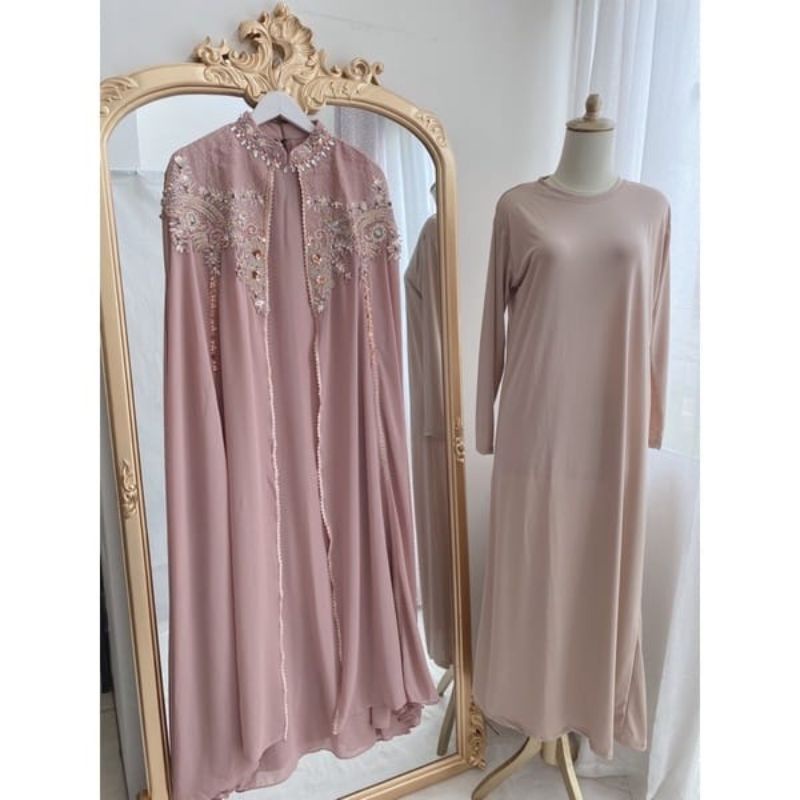 ( FREE MANSET ) TERBARU KAFTAN CELIN PREMIUM / Gamis Hijab Muslimah Pakaian