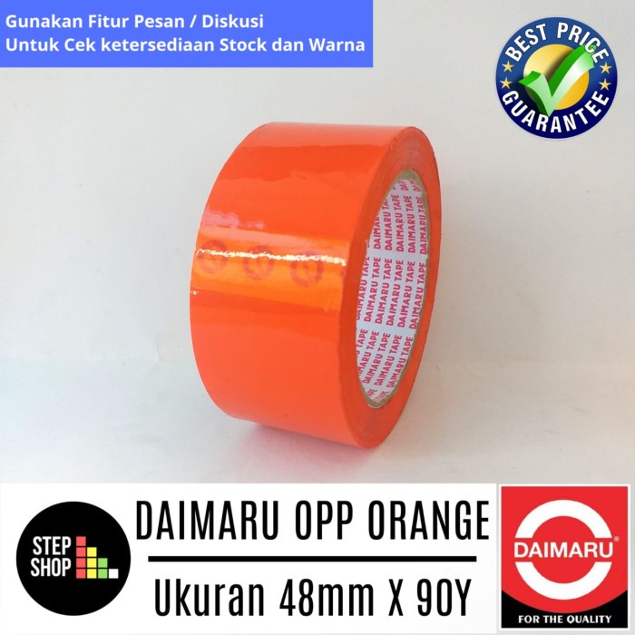

Hemat Daimaru Opp Orange - Lakban Orange- Solatip Orange - 48Mm X 90Y Orange Bergaransi