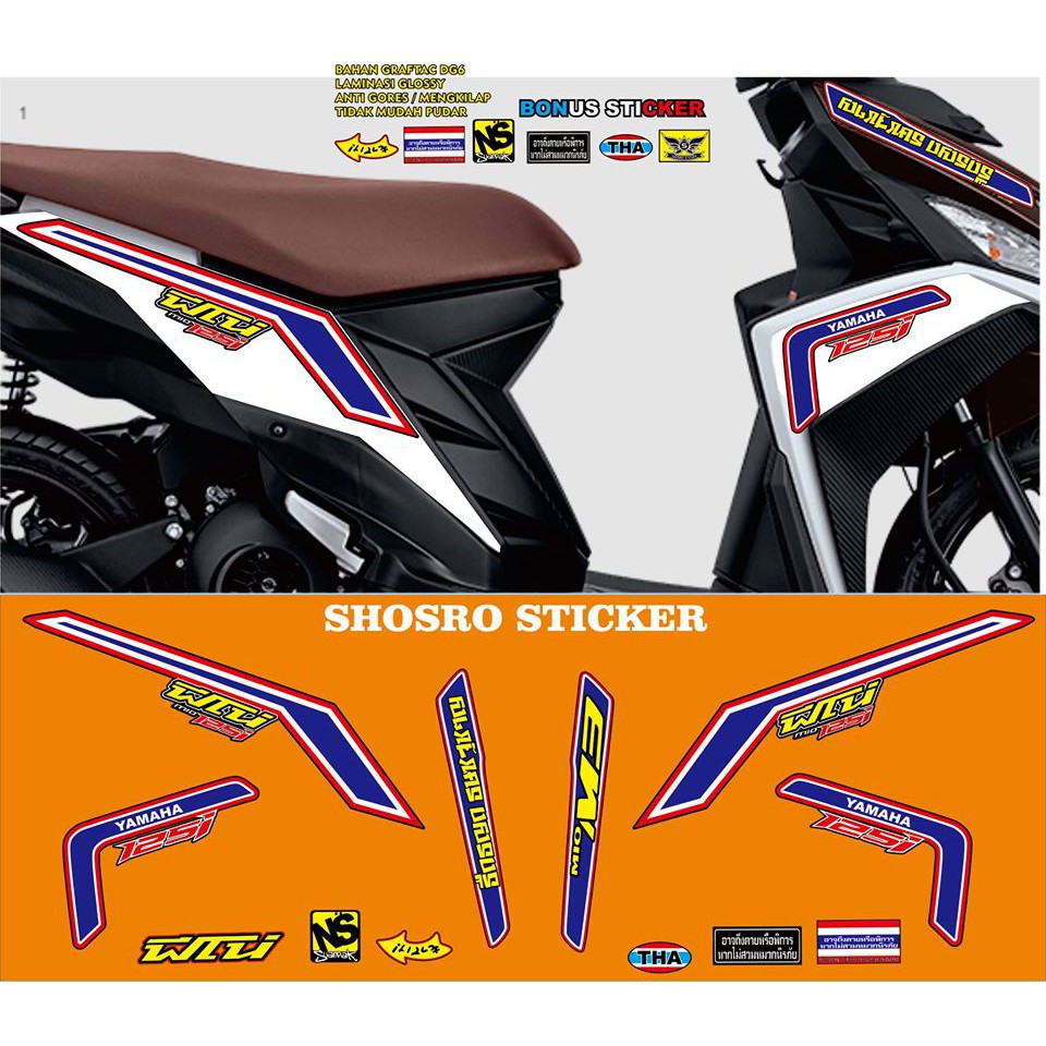 STRIPING MIO M3 MIO Z FLAG BENDERA THAILAND
