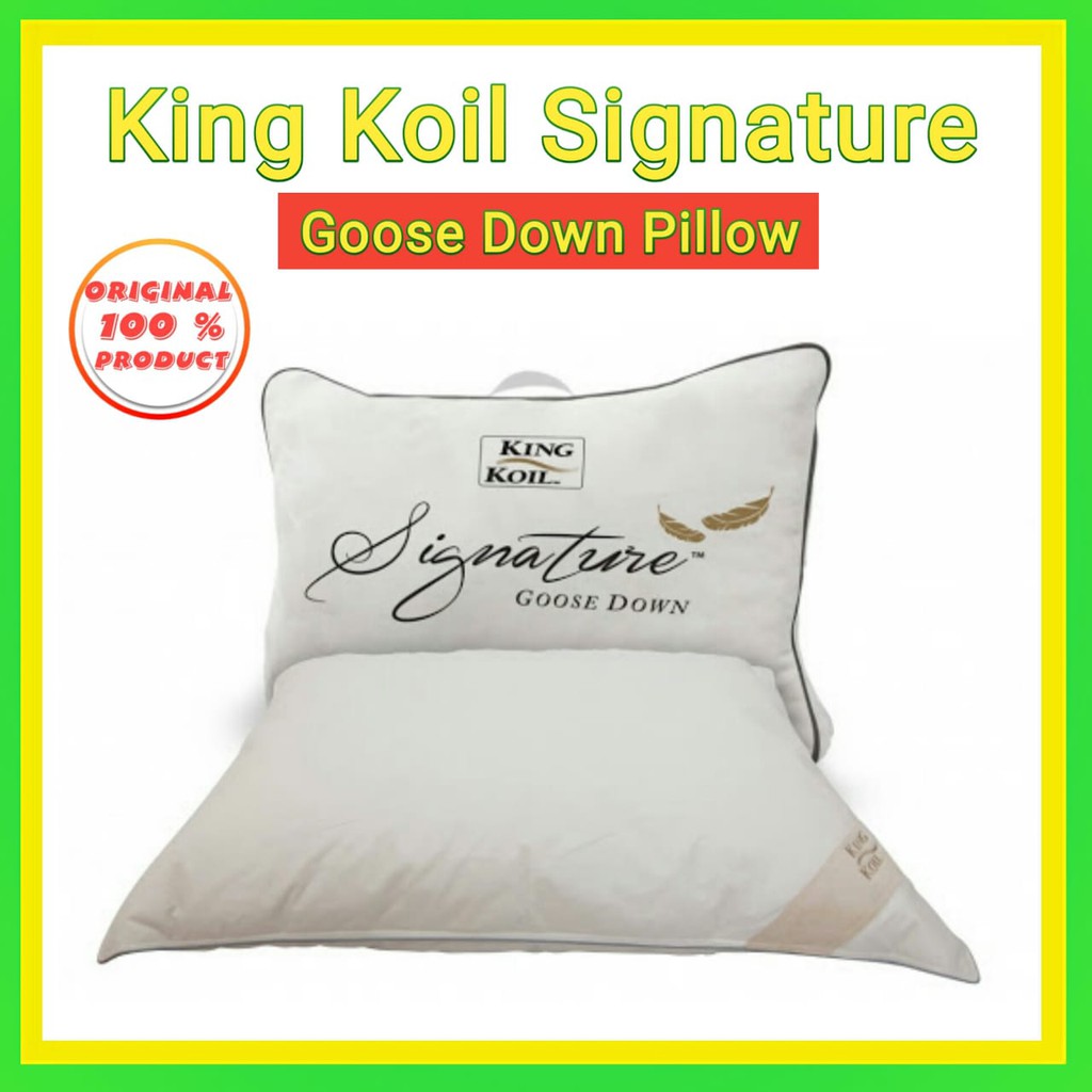 King Koil Bantal Bulu Angsa - Goose Down 90% ( 800 gram ) - Bantal Guling Tidur Hotel