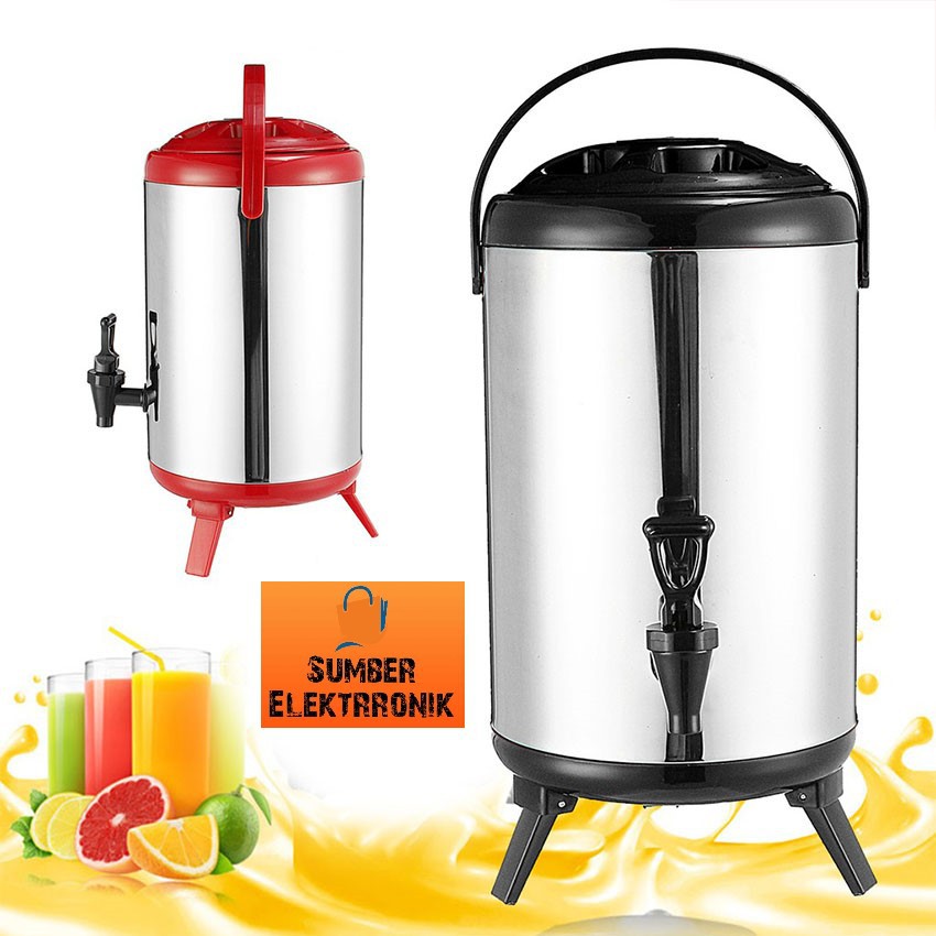 Termos Air/ Milk Tea Bucket Termos Dispenser 12 Liter stainless Bisa Air Panas/Dingin/Es