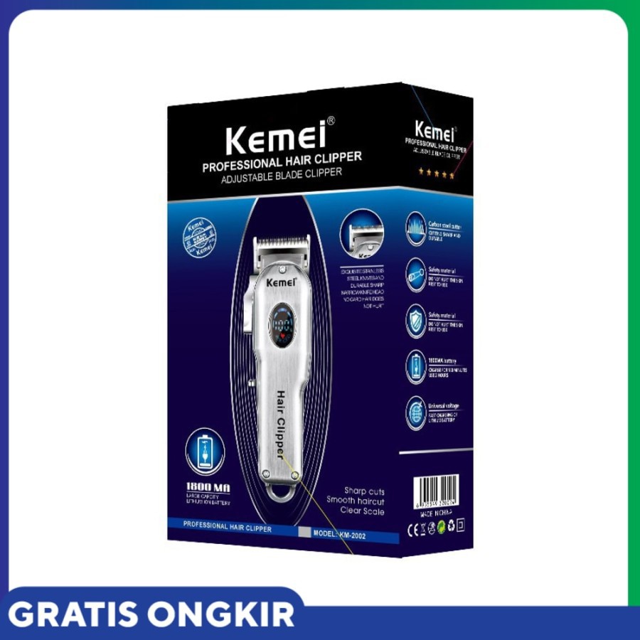 Kemei Km-2002 Alat Cukur Elektrik Bahan Metal