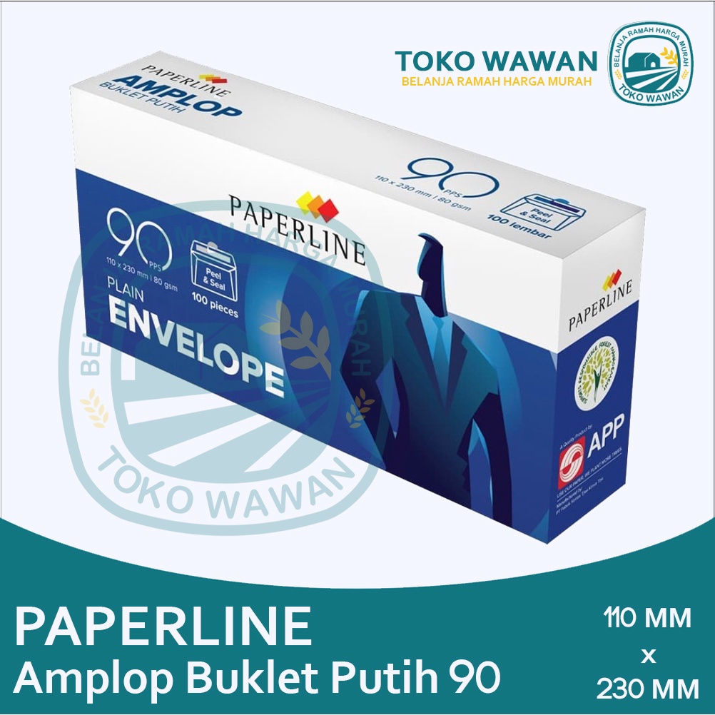 

Amplop Putih Polos Paperline No 90 / White Envelope Surat Panjang isi 100