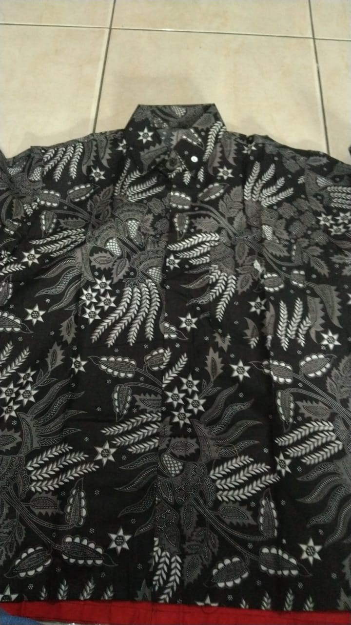 Bswart Batik Hrb026 Kenongo Hem Pendek Padi Pekalongan M L Xl Batik Pria Murah Modern Grosir
