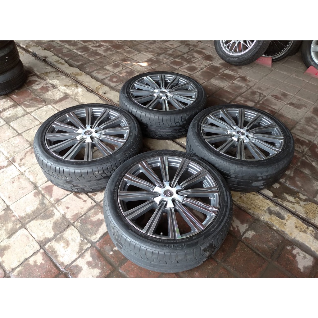 VELG MOBIL SEKEN REOLIKA LEXSUS RING 22 + BAN SEKEN 285 40 R22 COCOK UNTUK FORTUNER PAJERO LEXSUS HY