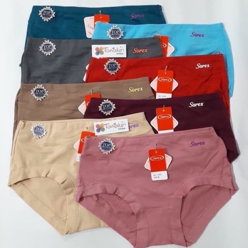 6 pcs celana dalam wanita sorex 1232/cd sorex 1232 original