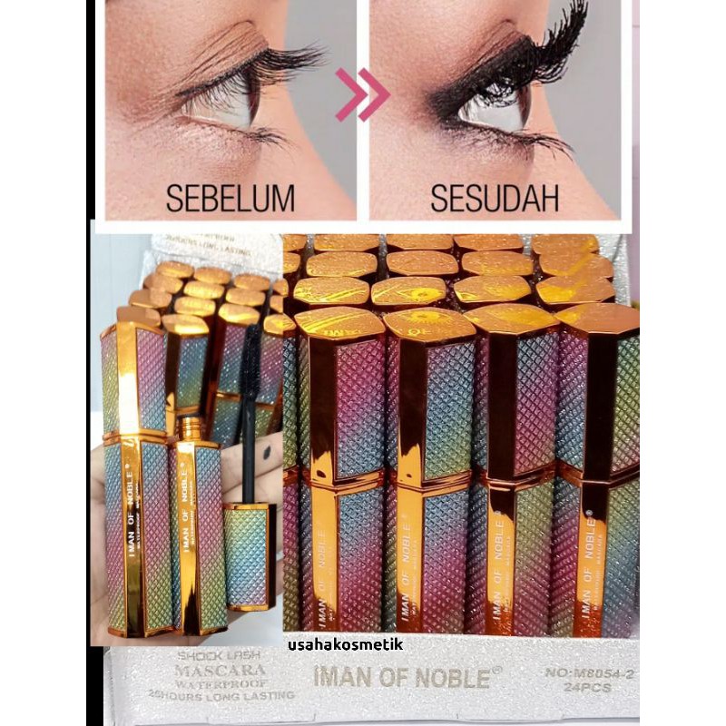 ORIGINAL MASCARA WATERPROOF KEMASAN PELANGI IMAN OF NOBLE NO.M8054