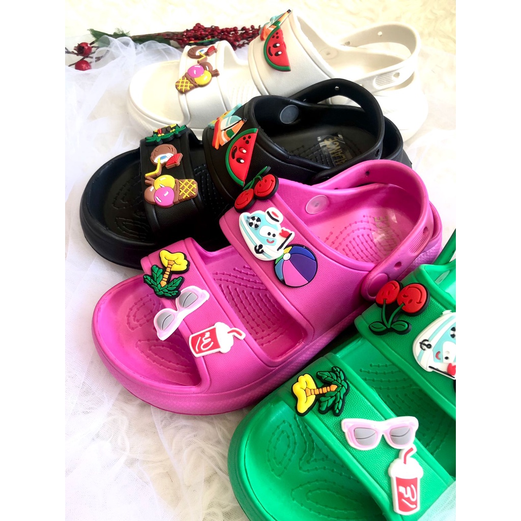 Sandal Jelly Wanita Perempuan Import Fuji Mainan Ban 2 Dewasa Eva Anti Slip