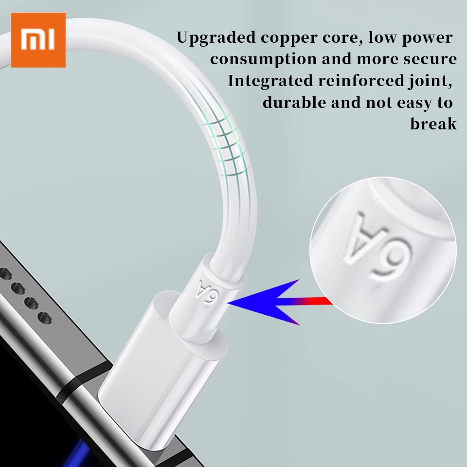 Xiaomi Kabel Charger Turbo Tipo Tipe C 120W 6A Fast Charging Untuk Mi 12 11 10 Pro 9 5G Poco Redmi Note K30S K40