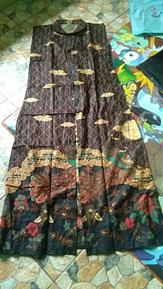 Cardigan Outer Batik Long Cardy Sogan Batik Genes Printing Dolby Dobby Doby Dolbi