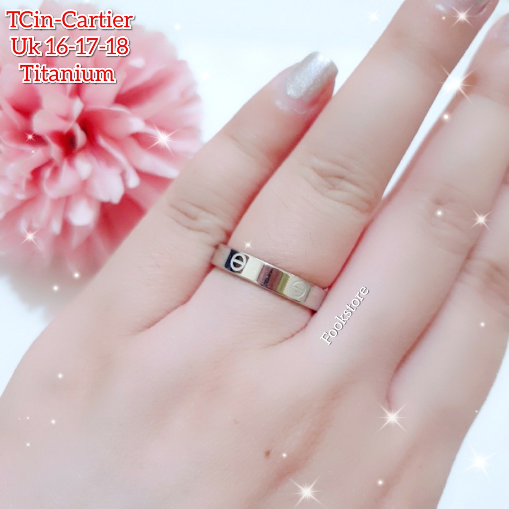 TERMURAH CINCIN WANITA TITANIUM FASHION/ANTI KARAT MODEL SIMPEL