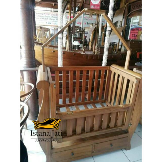 Dipan tempat tidur bayi jati/dipan tempat tidur canvas/kursi sofa tamu minimalis/lemari pakaian jati