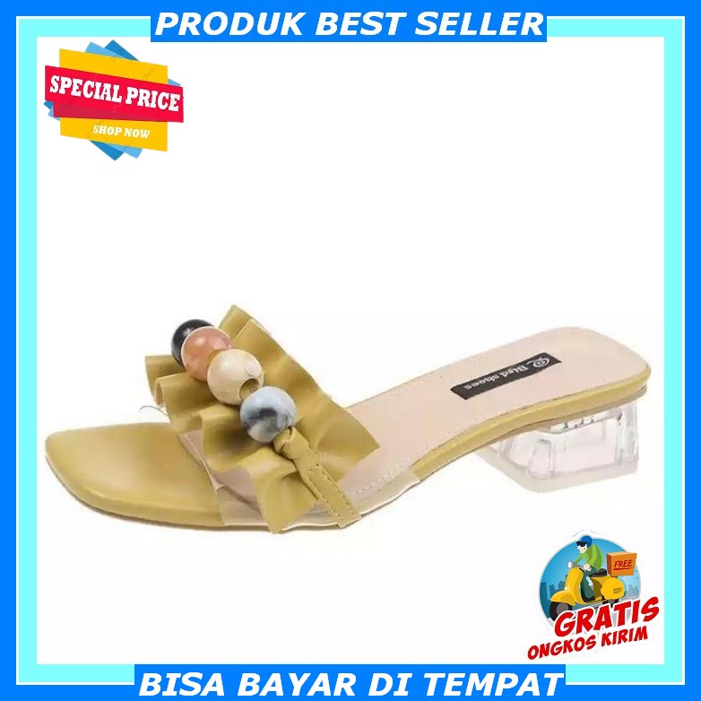 Aliyah Sandal Heels Jelly Silang Hak Kaca 5 Cm Heels Highheels Haihils Kekinian Hak Tahu Murah 2022 