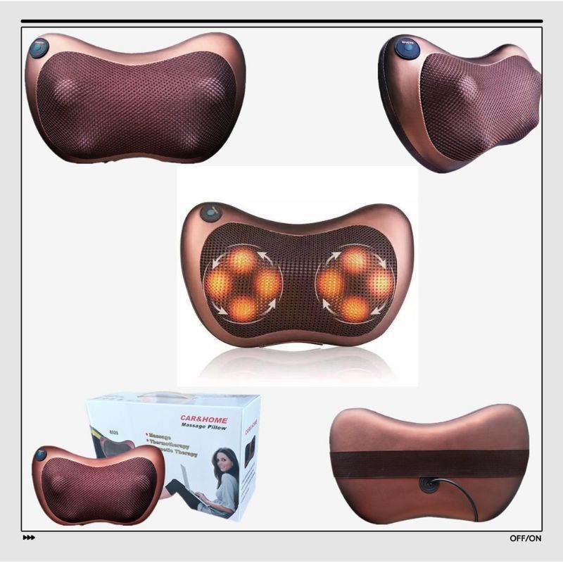 Bantal Pijat Massage Pillow Portable Car and Home-Bantal Pijat Elektrik Sppeds 8 Bola Type 8028