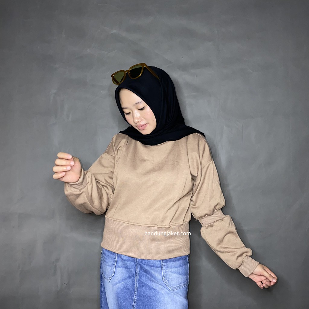 Cordel Croop Sweater II Sweater Croop Model ZARRA Terbaru