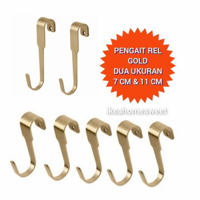Pengait Rel Dapur Steel Hook gold Hook S -gold
