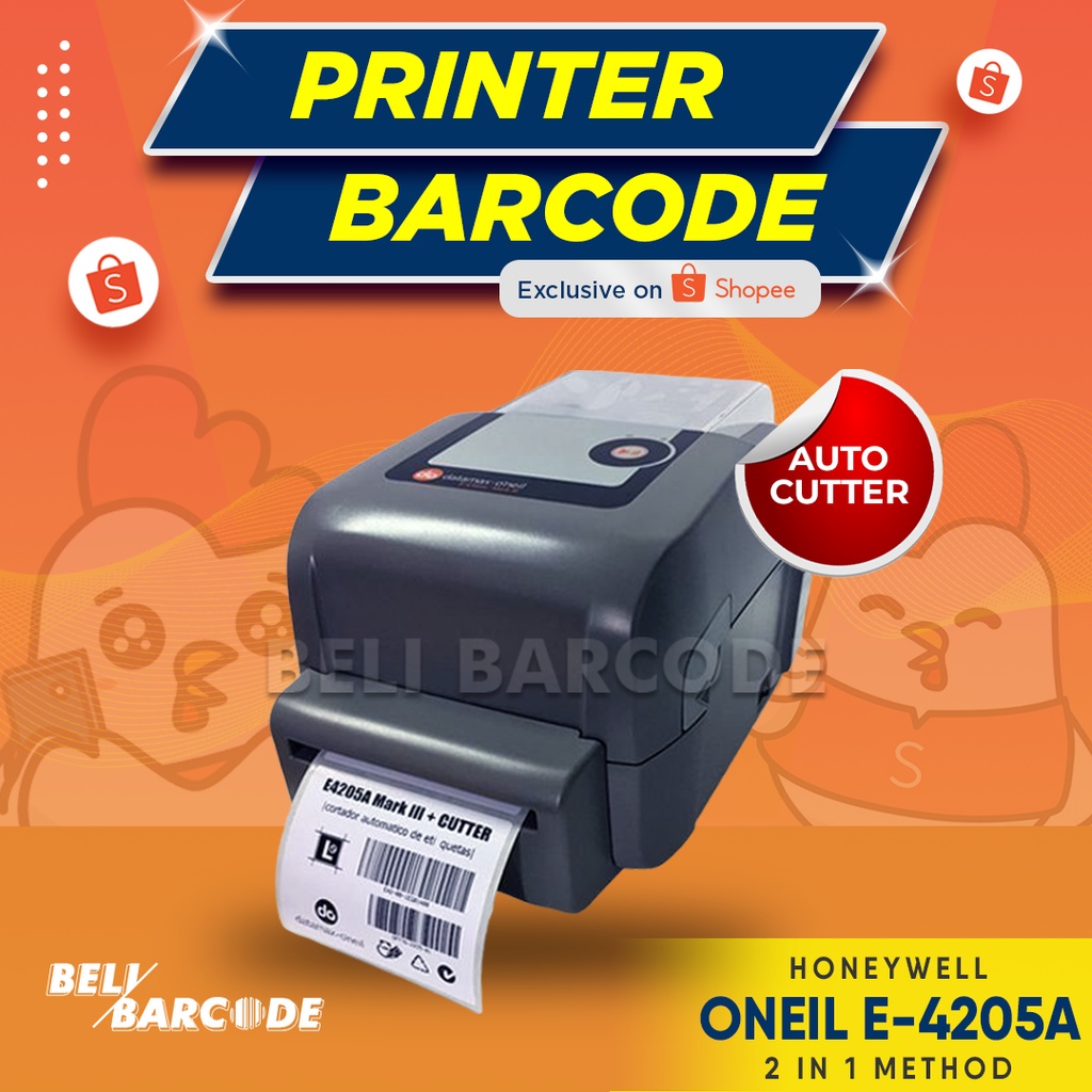 PRINTER BARCODE HONEYWELL DATAMAX O'NEIL E 4205 CETAK LABEL AUTO CUTTER