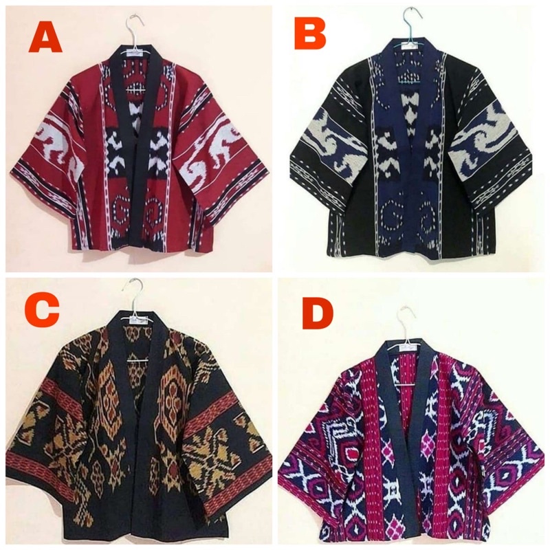 cardi blazer wanita atasan batik tenun original motif ntt sumba attambua