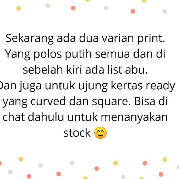 

JWGM [100GSM HVS]Loose Leaf Isi Binder A5 dan B5 Dot/Grid Promo Gila