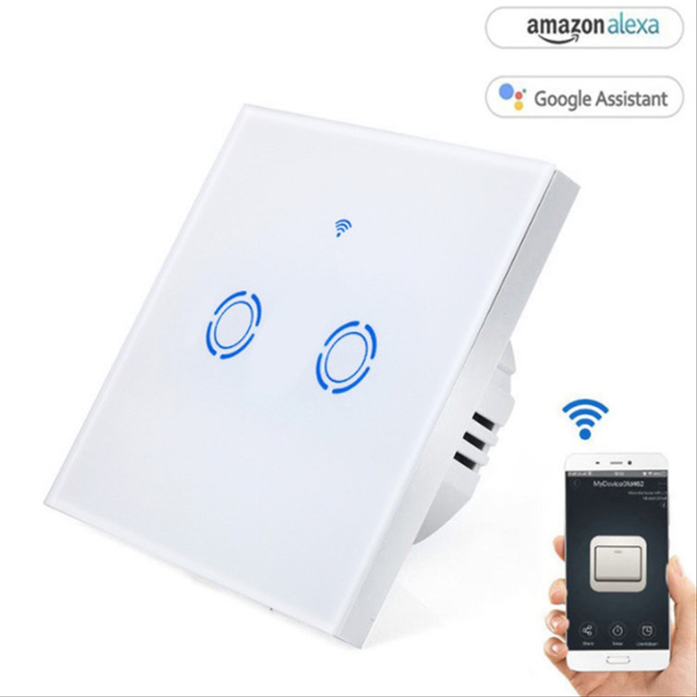 Valuestore - SmartLife saklar Wifi 2L Luxury Touch LED connect with GoogleHome & Alexa