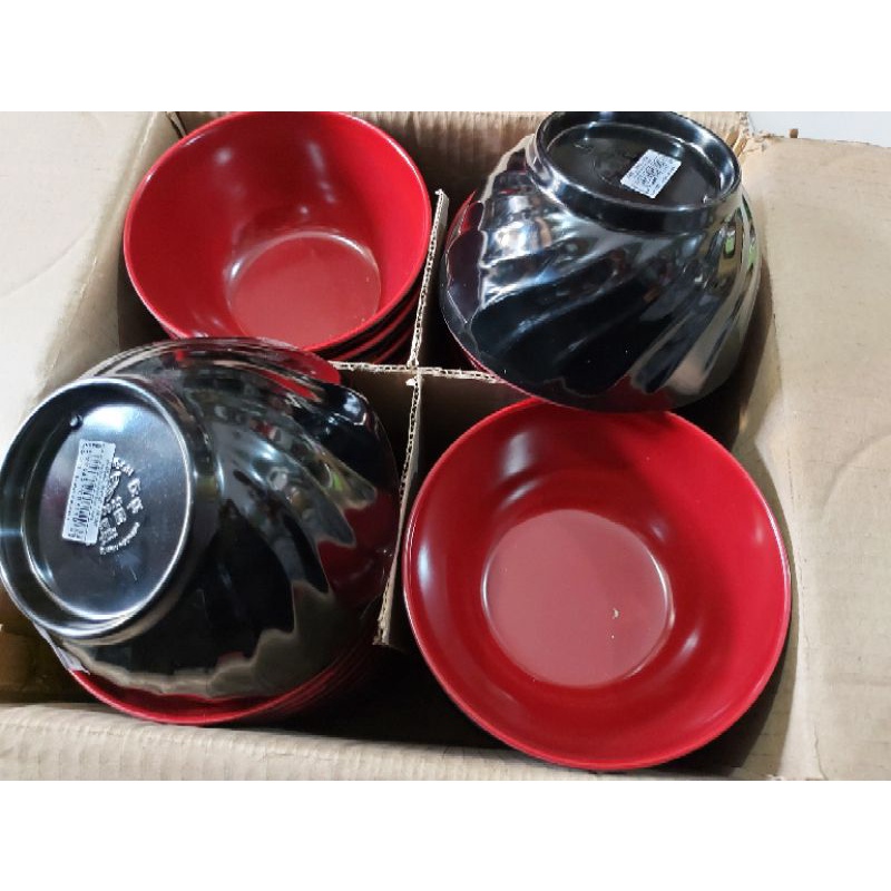 mangkok melamin ulir miring 6"2 warna W06A3