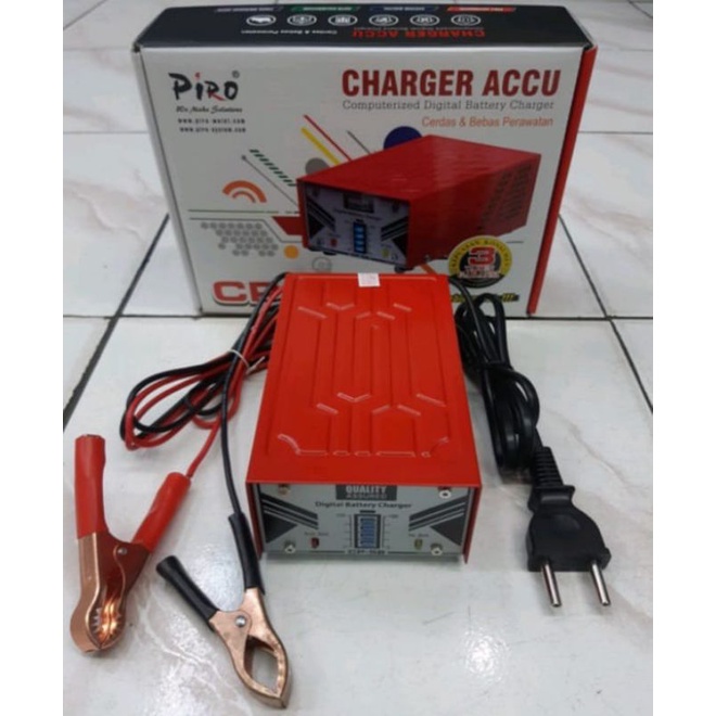 Charger Aki Digital Piro CP-58 Full Otomatis / Cas Accu (aki) Digital Full Otomatis