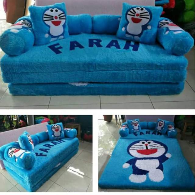 Karpet lipat bulu rasfur / sofabed karakter tebal 10cm ...