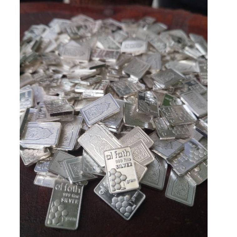J-EST} ♥☞} perak batangan al fath albar bullion 1gr Logam Mulia fine silver 999 LM bukan antam sala 