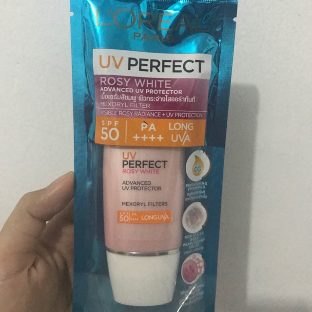 Loreal UV perfect rosy white protector spf 50