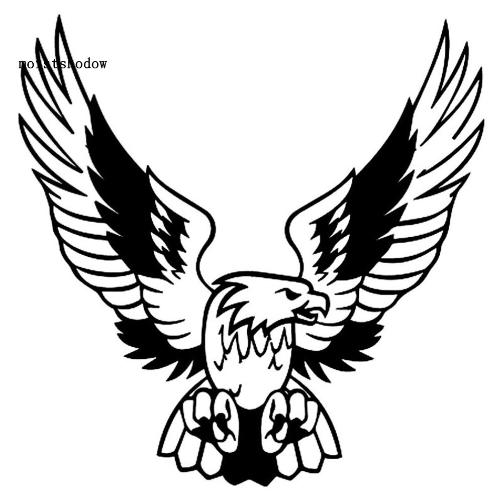 Mimax Stiker Reflektif Gambar Hewan Elang Untuk Dekorasi Body