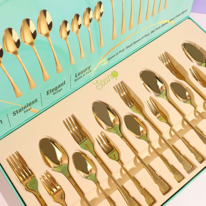 Luna Cutleries Sendok Garpu Stainless Set Stein Cookware ORI